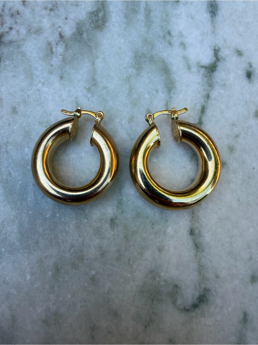 Chunky gold hoops